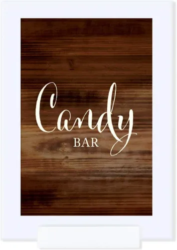 Vista 59 de Andaz Press Letreros enmarcados para fiesta de boda, impresión de madera rústica, 4 x 6 pulgadas, cartel de cesta de baño, 1 paquete, incluye marco
