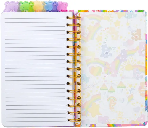 Vista 4 de Silver Buffalo Care Bears - Cuaderno con pestañas en espiral con oso gruñón, oso compartido, oso tierno, oso animador, oso para dormir y oso