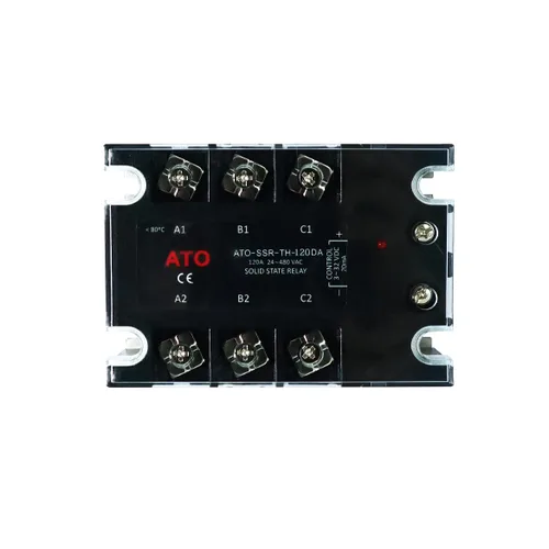 Vista 6 de Relé de estado sólido ATO SSR-40DA CC a CA, relé trifásico con indicador LED, entrada 3-32V CC, salida 24-480V CA (40A)