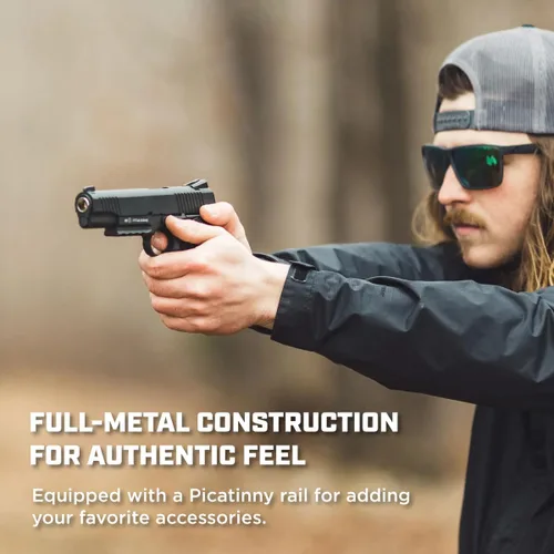 Vista 5 de Pistola de aire Barra Airguns 1911 Blowback BB, Pistolas de gas Blowback BB para adultos, Pistolas de CO2, calibre.177, 340 FPS, toda metálica