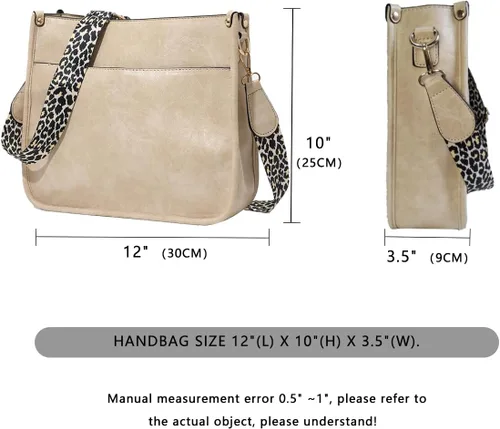 Vista 2 de Crossbody Bags for Women Vegan Leather Hobo Purses Shoulder Handbags for with Wide Adjustable Strap Wallet