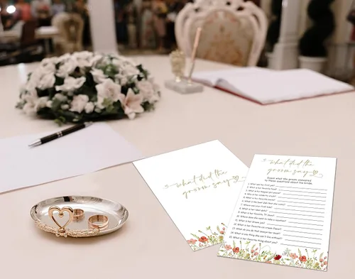 Vista 4 de What Did the Groom Say - Juego de despedida de soltera, despedida de soltera y despedida de soltera, juego de 30 tarjetas, tarjetas de juego