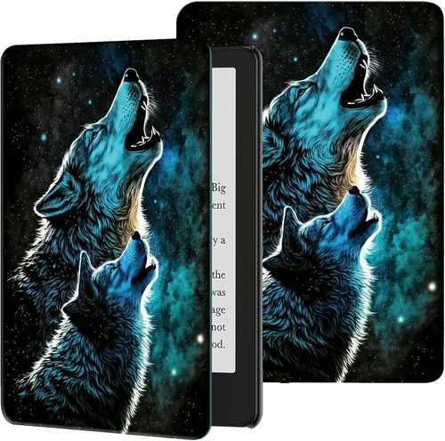 Vista 17 de Funda para Kindle de 6 pulgadas (11.ª generación, versión 2024/2022) delgada de piel sintética, ajustable, multiángulo, Smart Shell con función