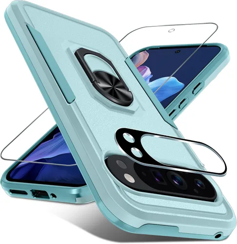 Vista 17 de Janmitta Funda para Google Pixel 8a con Protector de Pantalla + Protector de Lente de Cámara, Resistente a Prueba de Golpes de Servicio Pesado