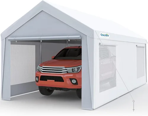 Vista 17 de Quictent Toldo de Cochera Resistente de 10x20 pies Carpa Galvanizada para Automóvil Refugio de Garaje al Aire Libre para Botes con Estructura