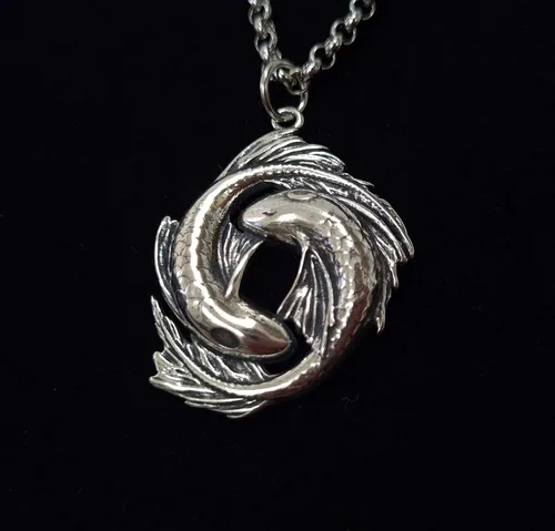 Vista 18 de Collar Yin Yang para hombre, joyería colgante de alta calidad de aspecto antiguo, regalos de Yin Yang, joyería vikinga para hombres