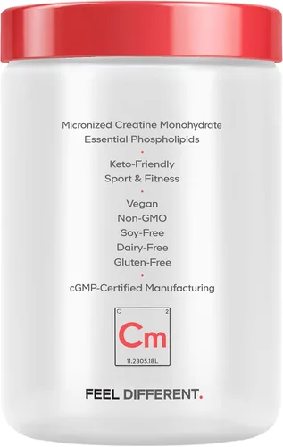 Vista 9 de Codeage Monohidrato de creatina liposomal, 2500 mg, micronizado, 360