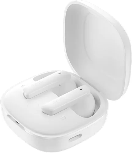Vista 9 de QCY HT05 Auriculares inalámbricos con cancelación activa de ruido multimodo, llamadas mejoradas con IA con 6 micrófonos, ruido antiviento