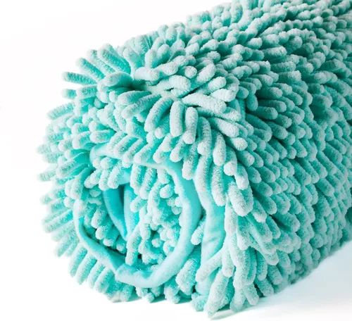 Vista 5 de Patas Lague Toalla absorbente para perros de secado grande, 35 x 15 pulgadas, toalla de baño de microfibra extra grande de secado rápido