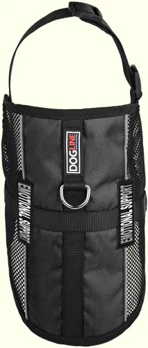 Vista 6 de DogLine 13"-16" maxaire Malla Chaleco para perros y 2 Apoyo emocional extraíbles Parches, Negro