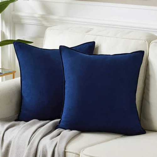 Vista 7 de Fancy Homi - Paquete de 2 fundas de almohada decorativas azul real de 14x14 pulgadas para sala de estar, sofá cama, sofá, decoración moderna bohemia
