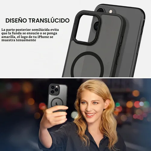 Vista 4 de BENTOBEN Funda magnética para iPhone 11 Pro Max, [compatible con MagSafe] translúcida mate esmerilada antihuellas, delgada, a prueba de golpes