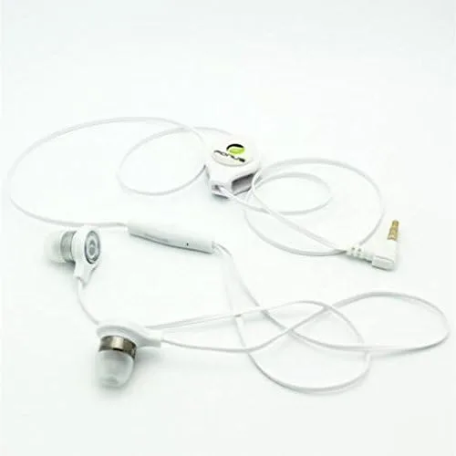 Vista 3 de Auriculares retráctiles manos libres con micrófono dual auriculares intrauditivos con cable [0.138 in] [blanco] para iPod Nano 5ª, 7ª