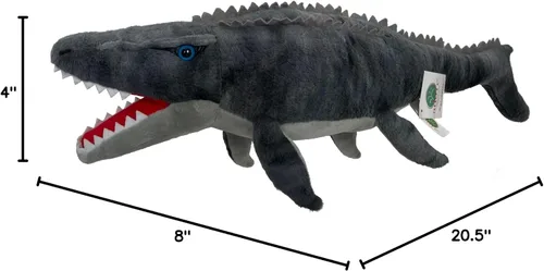 Vista 2 de Adore - Juguete de peluche de dinosaurio Moby The Mosasaurus de 21 pulgadas