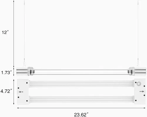 Vista 5 de Luz LED de crecimiento de espectro completo modular enlazable 5000K luz diurna + 660 nm lámpara de iluminación roja para plantas