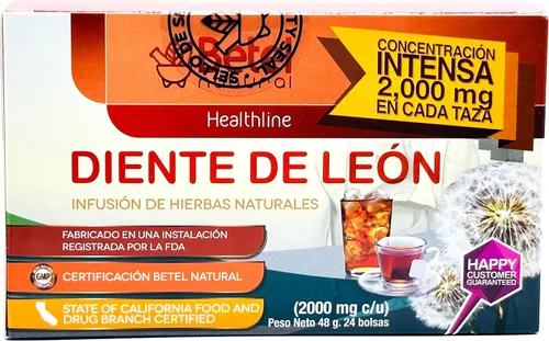 Vista 4 de Betel Natural - Té Diente de León (diente de león) prémium - Desintoxicación y limpieza - 24 bolsas de té