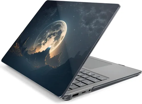 Vista 3 de Batianda Funda de alta calidad para laptop Microsoft Surface de 15 pulgadas 5 4 3 con reposamanos de metal, carcasa rígida de plástico transparente