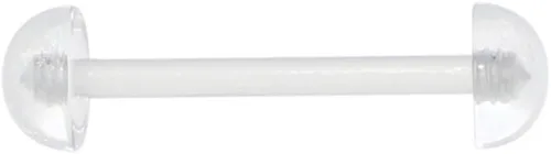 Vista 5 de Oasis Plus Piercing de media bola para pezón, 10 unidades, 14G, transparente, flexible, para pezón, 0.236 in, media bola, Plástico