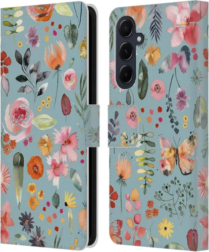 Vista 182 de Head Case Designs Officially Licensed Ninola Butterfly Nature Spring Floral Leather Wallet Case Compatible with Samsung Galaxy A07 4G