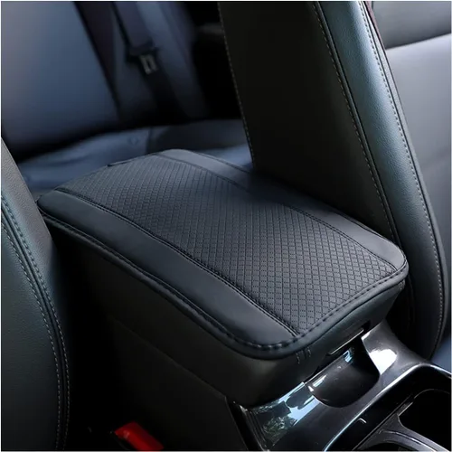 Vista 7 de Ziciner Almohadilla de cuero para reposabrazos de consola central de automóvil, protector impermeable de PU para caja de asiento de automóvil
