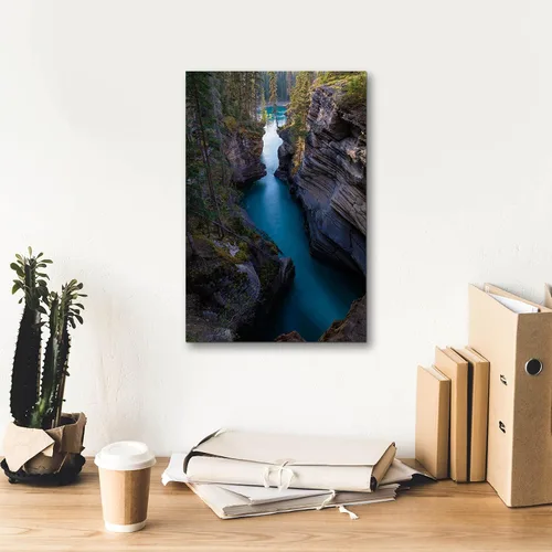 Vista 7 de Epic Graffiti Arte de pared en lienzo con diseño de 'Athabasca River 1' de Joe Reimer, 12 x 18 pulgadas