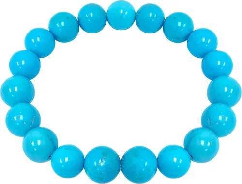 Vista 543 de Gem Avenue Handmade Round Bead Stretch Bracelet Unisex Natural Stone Beaded Jewelry for Men & Women, Elastic Wristband for Daily Wear