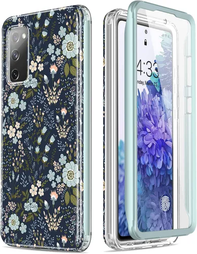 Vista 19 de Esdot Funda compatible con Samsung Galaxy S20 FE con protector de pantalla integrado, con diseño de moda para mujeres y niñas, funda protectora