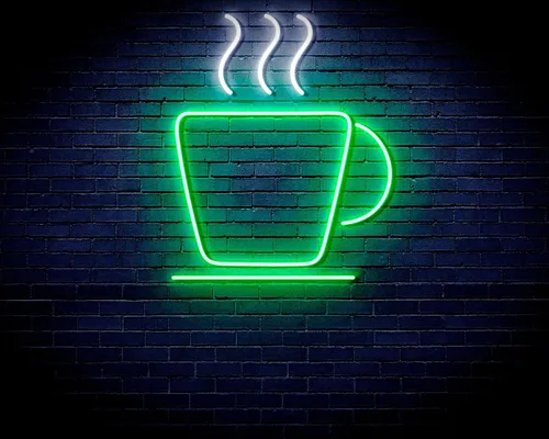 Vista 22 de ADVPRO Taza de café Tienda Flex Silicona LED Letrero de neón azul y rojo st16s33-fnu0041-br