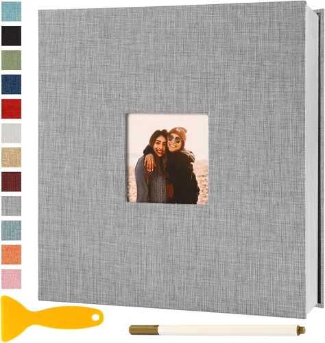 Vista 7 de Álbum de fotos autoadhesivo con páginas adhesivas para manualidades, álbumes de fotos magnéticos para fotos de 4x6, 5x7, 8x10, páginas adhesivas