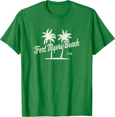 Vista 5 de Fort Myers Beach Florida Vintage 70s Palm Trees Graphic T-Shirt