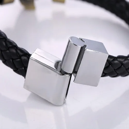 Vista 3 de CG traje Bleach pulsera cuero negro Ichigo Kurosaki aleación Cosplay traje