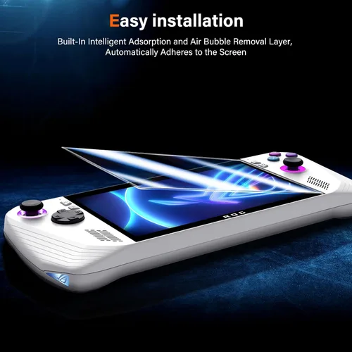 Vista 8 de UniqueMe [Paquete de 3] Protector de pantalla compatible con ASUS ROG Ally 2-Transparente