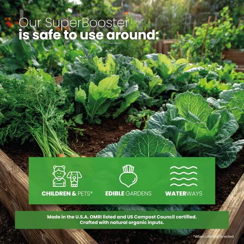 Vista 4 de Soil Seed & Water SuperBooster Fertilizante concentrado orgánico - Enmienda del suelo para un crecimiento robusto de plantas - Potenciador