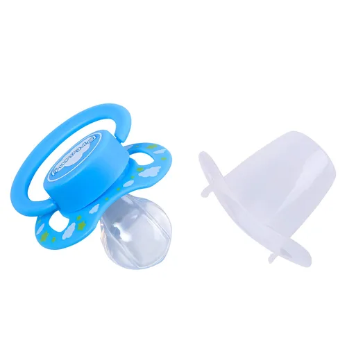 Vista 3 de LittleForBig Bigshield Gen-II Chupete Impreso De Gran Tamaño - Azul Dreamy & Green Baby