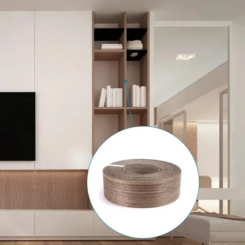 Vista 9 de Skelang Cinta de madera de nogal, para planchar, con adhesivo termofusible, cinta de madera flexible (2 pulgadas x 50 pies)