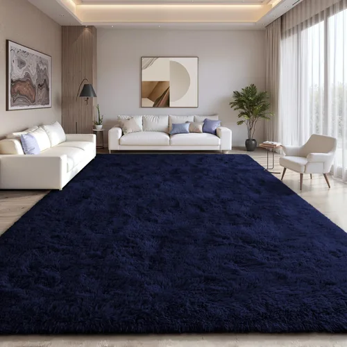 Vista 29 de EVOIONOS Alfombra Redonda Negra para Dormitorio, 4x4 Pies Alfombra de Área Circular Suave y Esponjosa para Sala de Estar, Alfombra Circular de Felpa