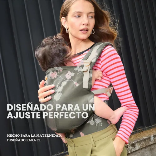 Vista 2 de Baby Tula Portabebés con panel de lino libre de crecimiento, ajustable, cómodo, portabebés de recién nacidos a niños pequeños - Ajuste ergonómico