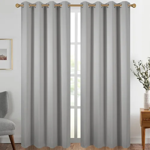 Vista 39 de Diraysid Cortinas opacas beige con ojales para dormitorio, con aislamiento térmico, cortinas de oscurecimiento de habitación, 38 x 54 pulgadas, 2