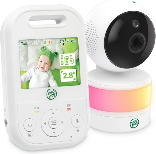 Vista 18 de LeapFrog Monitor de video para bebés: pantalla a color de 5 pulgadas, batería de 31 horas, FHSS seguro sin WiFi, zoom panorámico remoto, visión