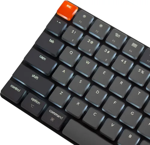 Vista 8 de Keychron K3 versión 2 teclado mecánico inalámbrico ultra delgado con cable BluetoothUSB con retroiluminación LED blanca interruptor mecánico marrón