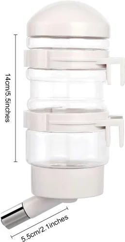 Vista 6 de Dispensador de agua para perreras, sin goteo, contenedor de botella de agua ABS sin BPA 16oz para animales pequeños