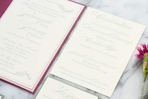 Vista 4 de Custom Southern Style Wedding Suite, Fall Wedding Invitation, Bohemian Invitation, Savannah Sample