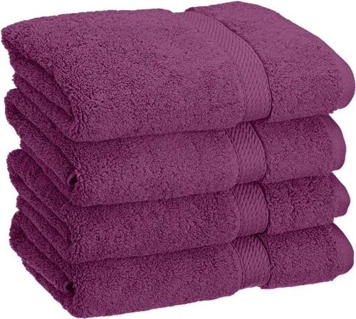 Vista 180 de BNM Toallas de Algodón Egipcio de Peso Pesado, Ideales para Baño, Ducha, Spa, Hotel, 800 GSM, Toallas Faciales/de Aseo, Toallas de Mano, Toallas
