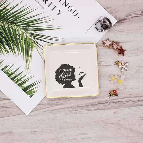 Vista 7 de Littlefa - Plato decorativo de cerámica para regalo para hermanas o amigas