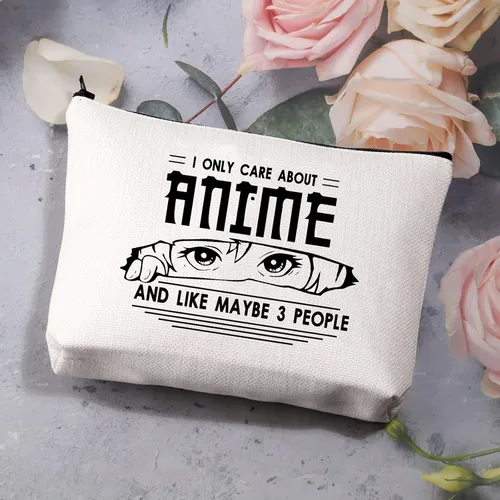 Vista 7 de BDPWSS Regalos para amantes del anime para niñas, bolsa de maquillaje de anime, regalo para amantes del anime, regalo para fanáticos del anime