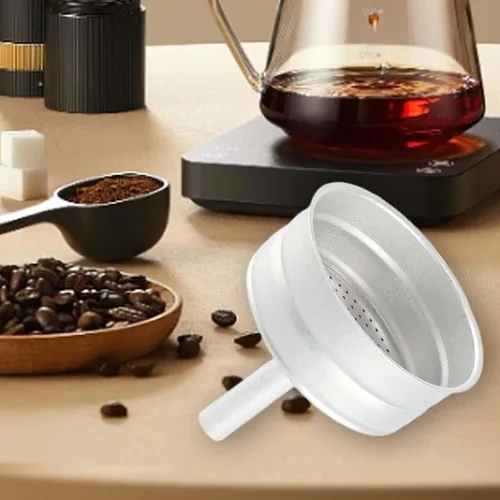 Vista 5 de KLKCMS Moka - Filtro de embudo para cafetera, accesorio para cafetera para 6 tazas Moka Pot