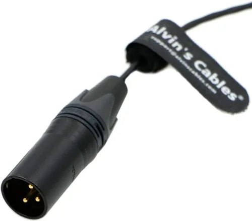 Vista 2 de Alvin's Cables Cable de código de tiempo para Sony FS7 Sony FS5 Cámara Canon C100 de Tentacle Sync 0.138 in TRS a XLR 3 pines macho código tiempo