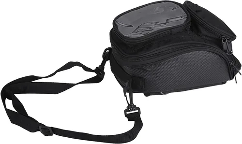 Vista 5 de Negro Universal Motocicleta Motocicleta Montar Fuerte Magnético Impermeable Aceite Tanque de Combustible Bolsa