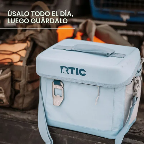 Vista 8 de RTIC 15 Latas Enfriador Cotidiano, Enfriador Portátil de Lado Suave Aislado para Almuerzo, Playa, Bebida, Viaje, Camping, Picnic, para Hombres