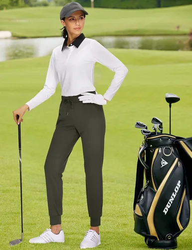 Vista 3 de CRZ YOGA - Pantalones deportivos elásticos de 4 vías para mujer de 27 pulgadas, pantalones deportivos para correr, viajes, descanso, pantalones